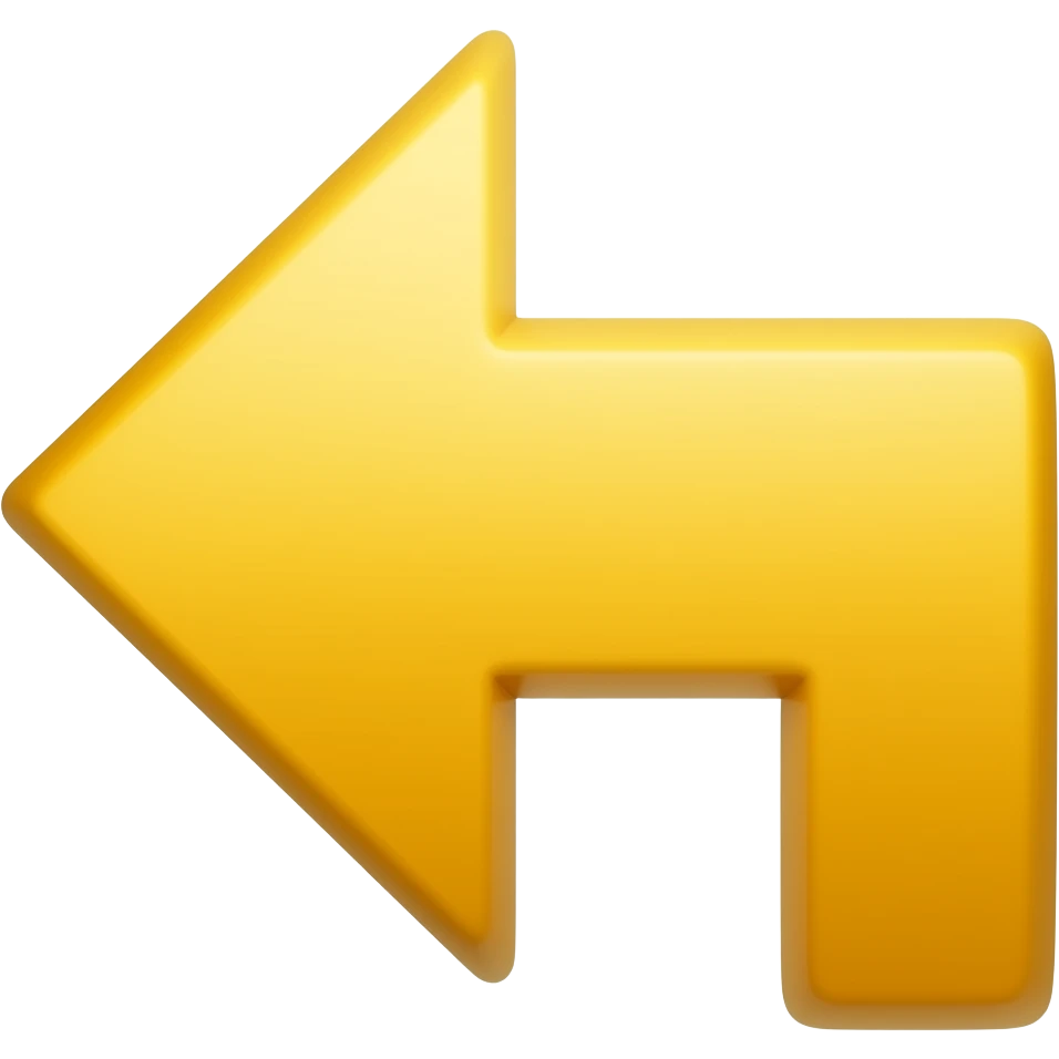 Flecha amarrila para ir a la izquiera (la que aprece en rebelde way) emoji