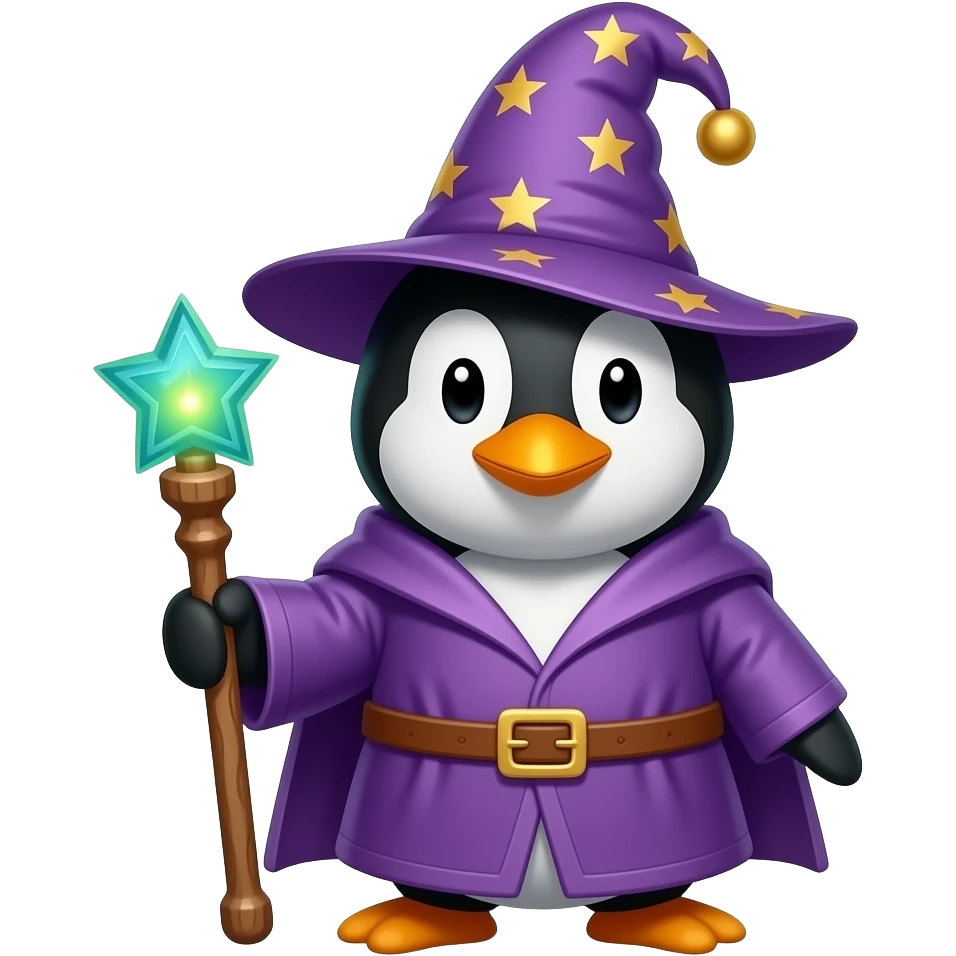 Penguin Wizard emoji