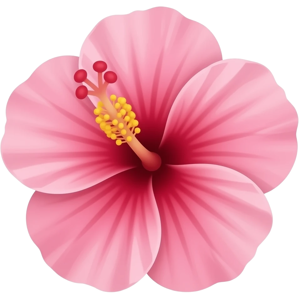 Pink hibiscus emoji