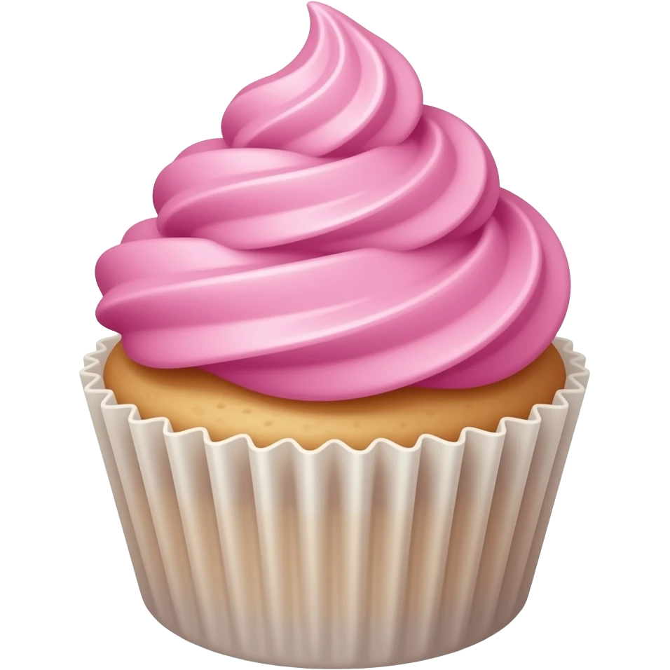 Cupcake with pink icing emoji