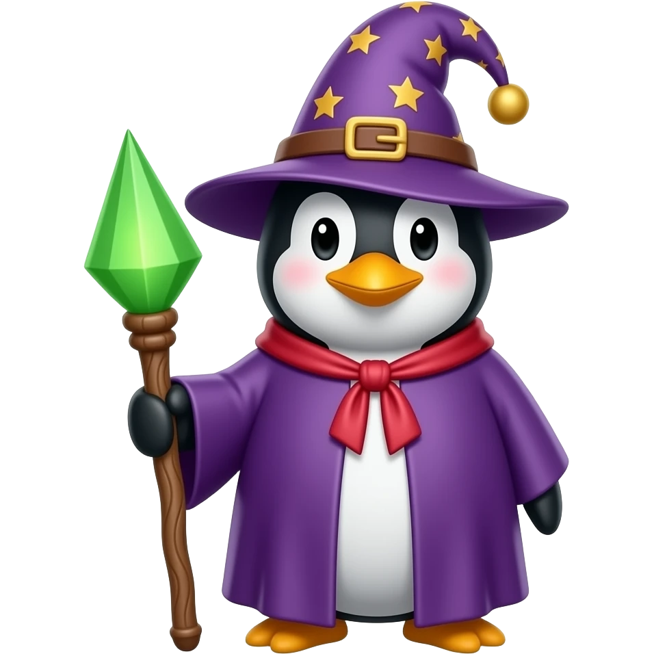 Penguin Wizard emoji