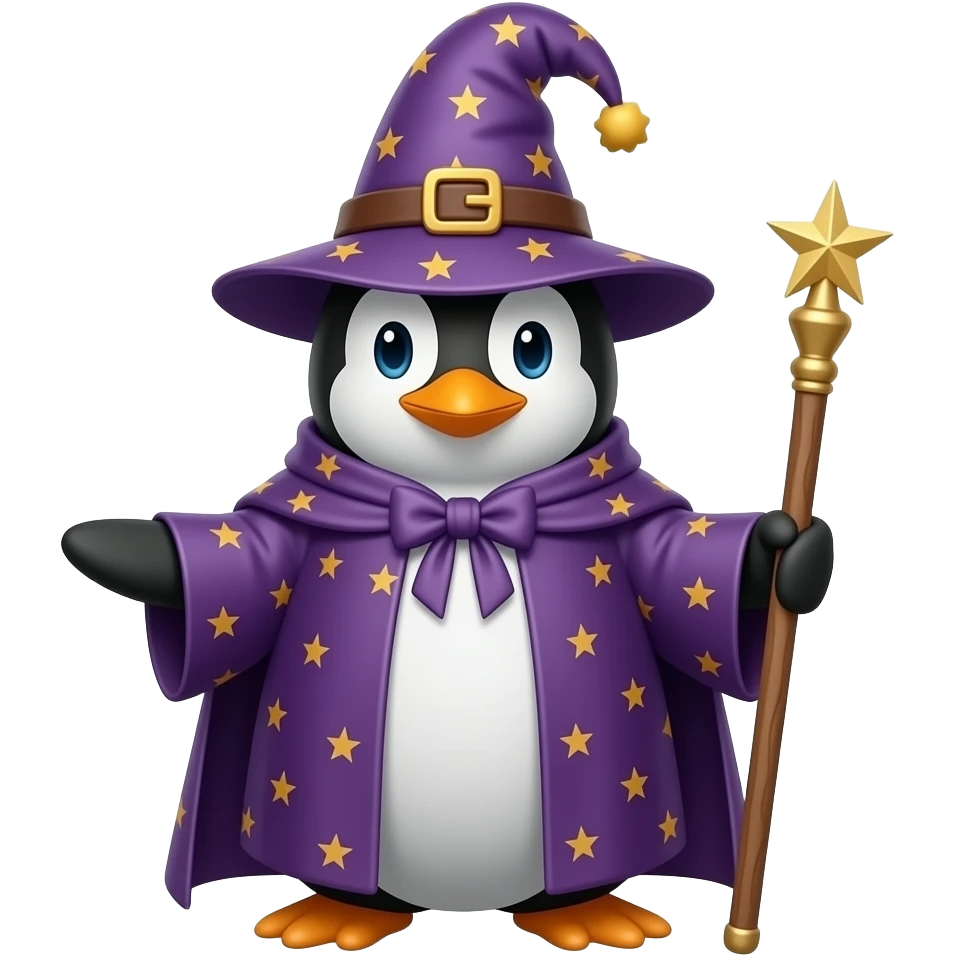 Penguin Wizard emoji