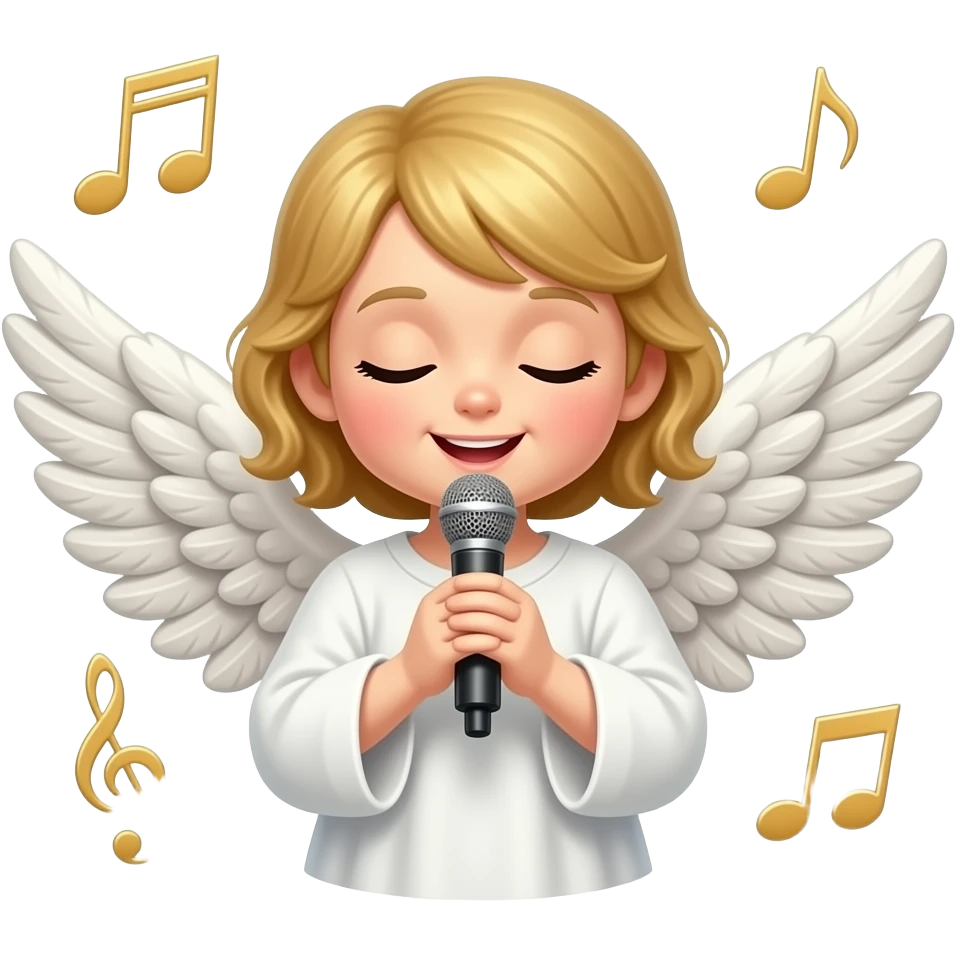 Angel singing emoji