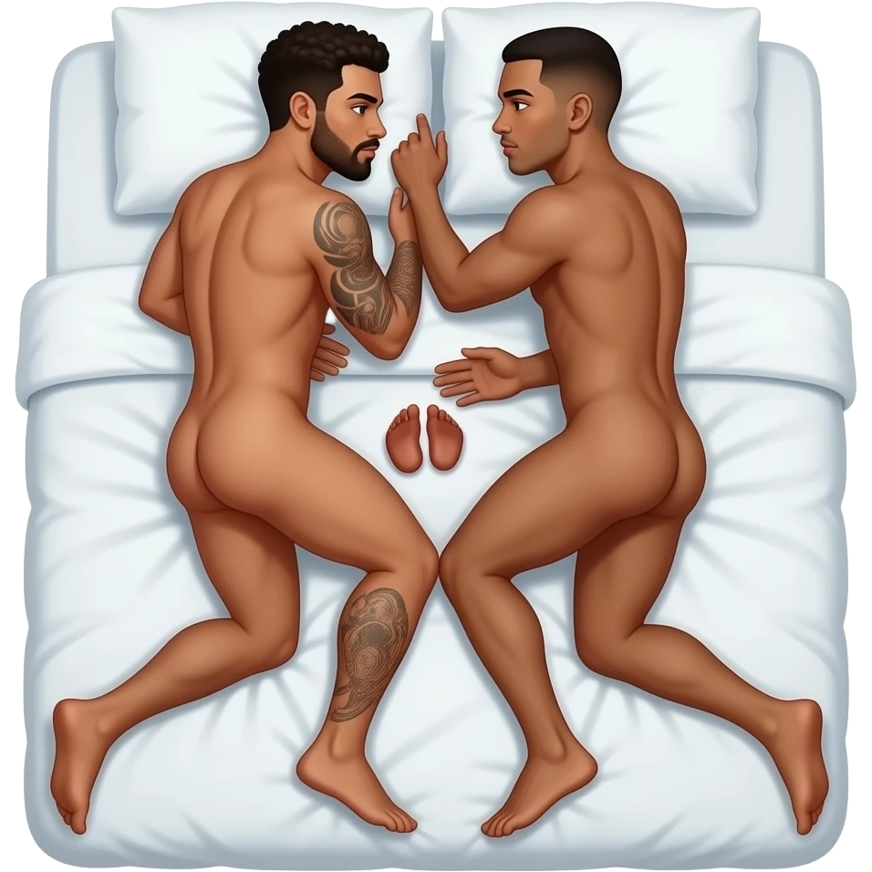 2 Browns mans naked making sex lying down Tattoo no legs porn emoji