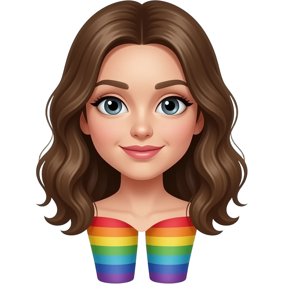 “person wearing rainbow pantyhose emoji