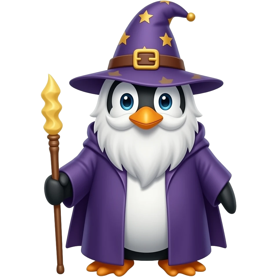 Penguin Wizard emoji