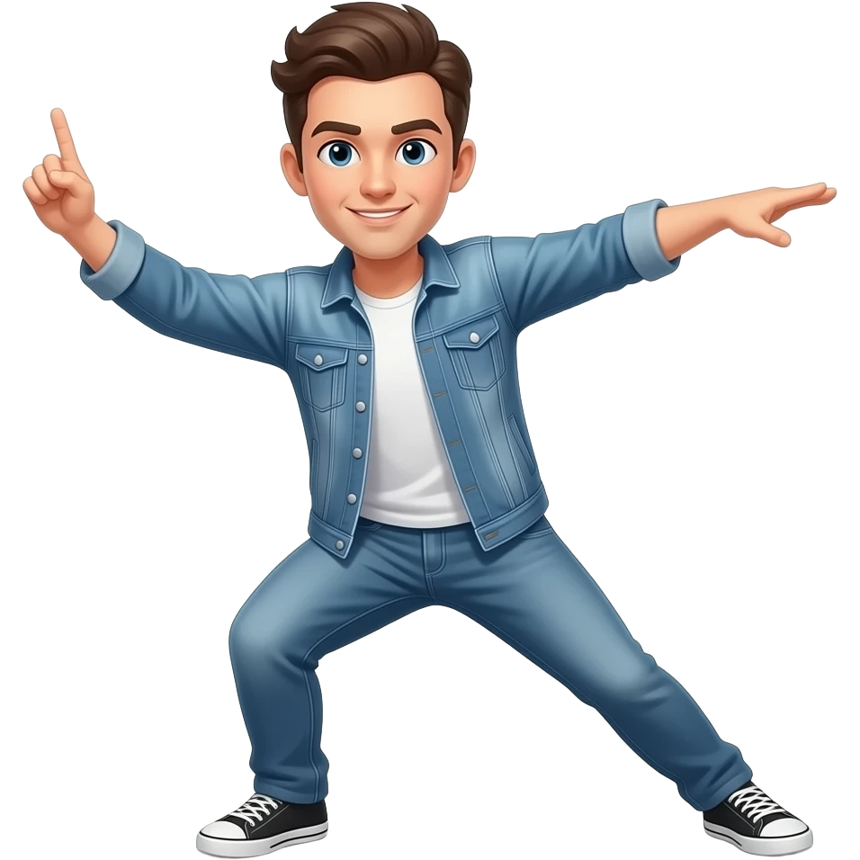 Make a guy do a 67 emoji