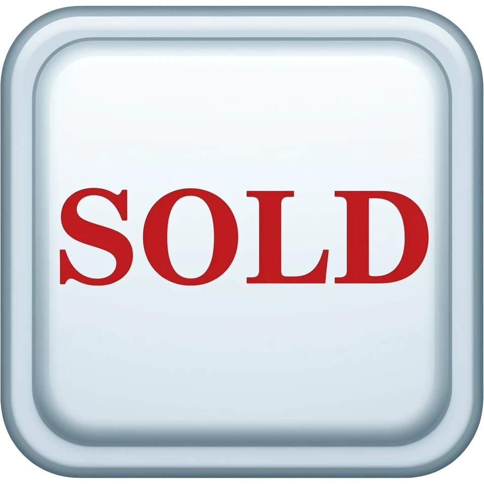 Rectangular Border on a translucent background Red with unique design to the border and the word SOLD inside in red and in all caps emoji