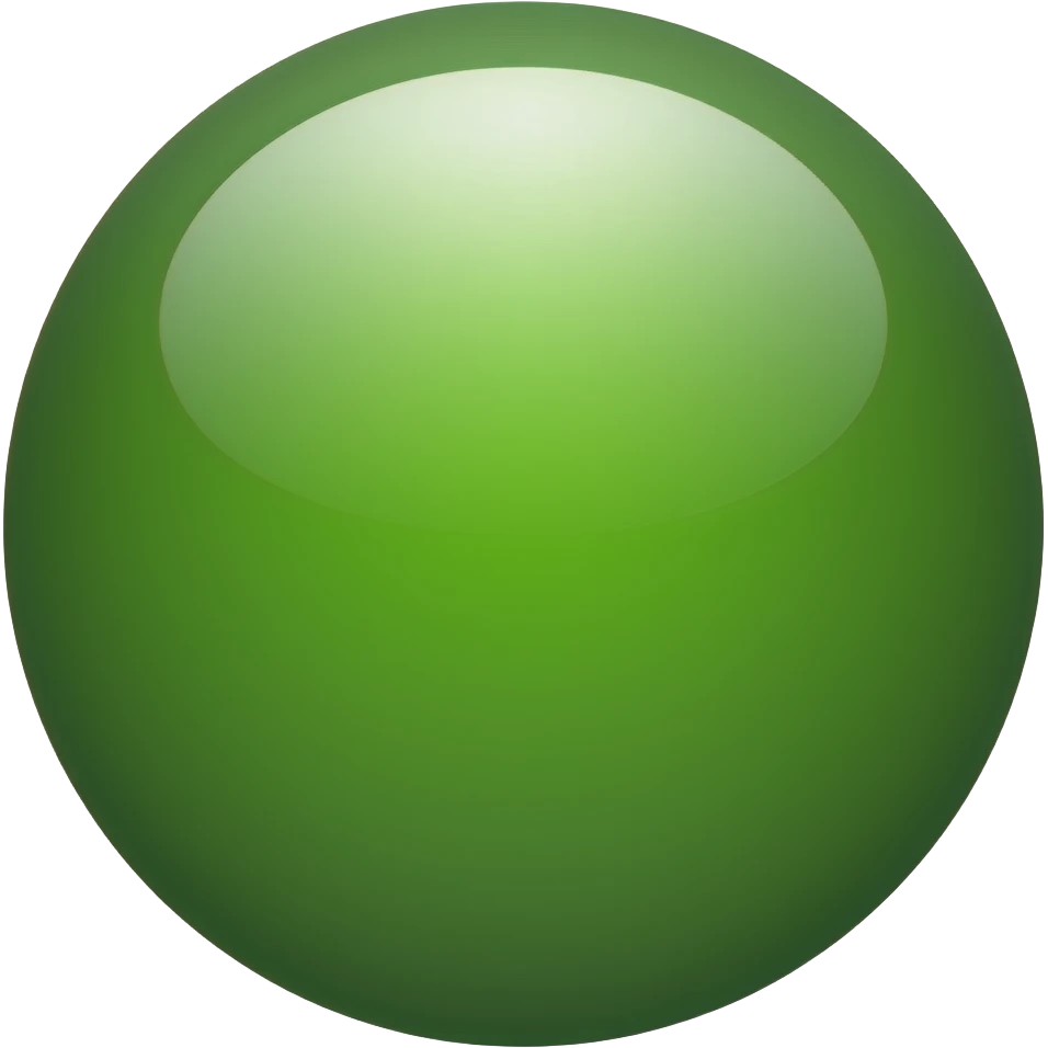 green shiny sphere emoji