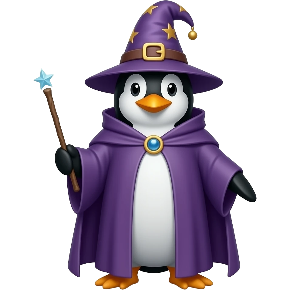 Penguin Wizard emoji