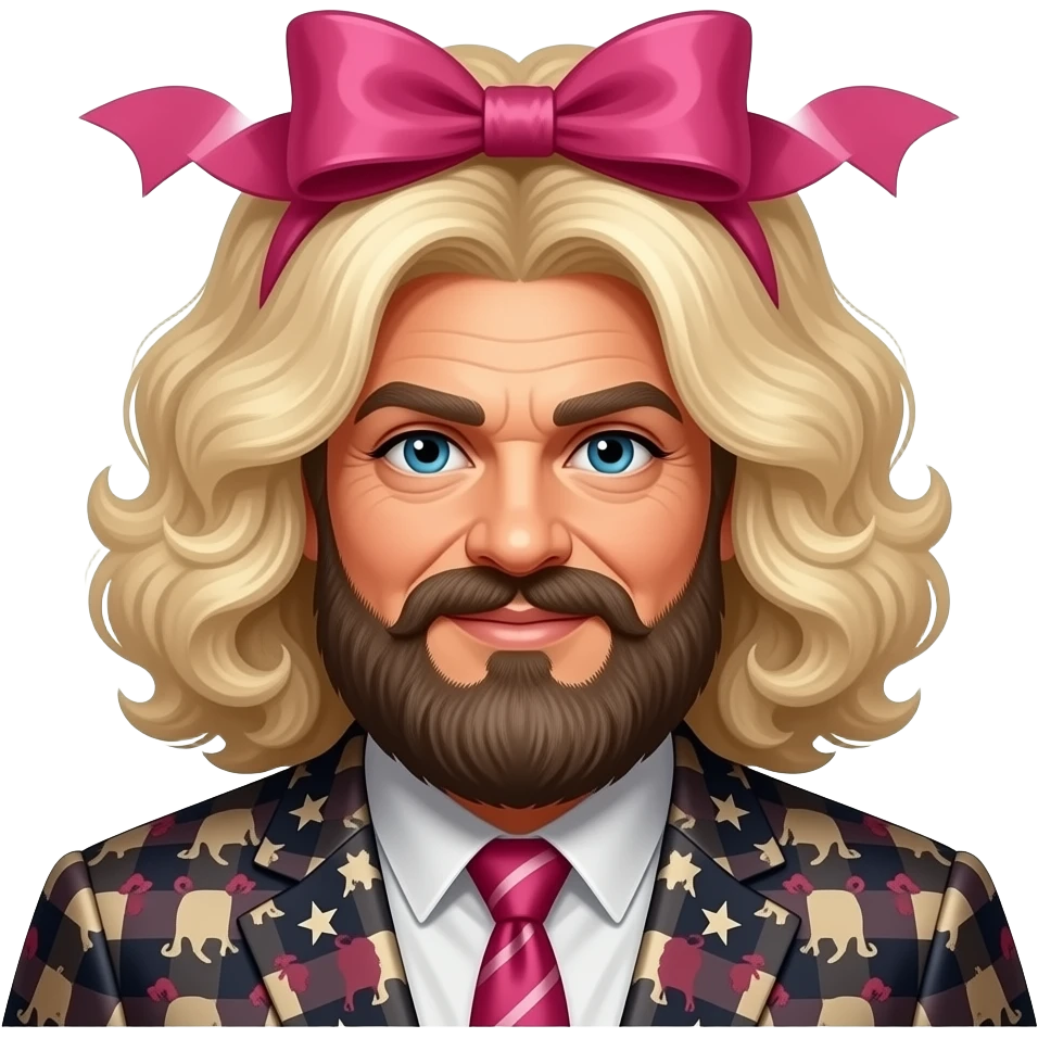 Poster for SteamWorks gay bathhouse with the text: "SteamWorks, celebrates Mothers Day" + "Freshly baked cookie scent in all stalls." With bearded drag queen mom, no women  theme. emoji
