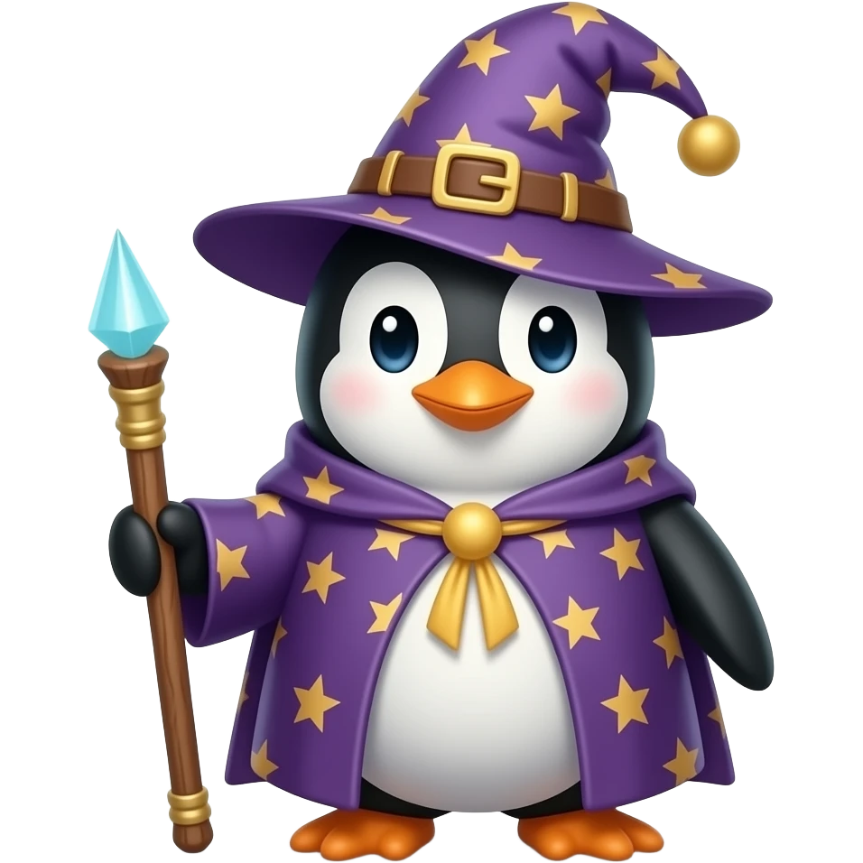 Penguin Wizard emoji
