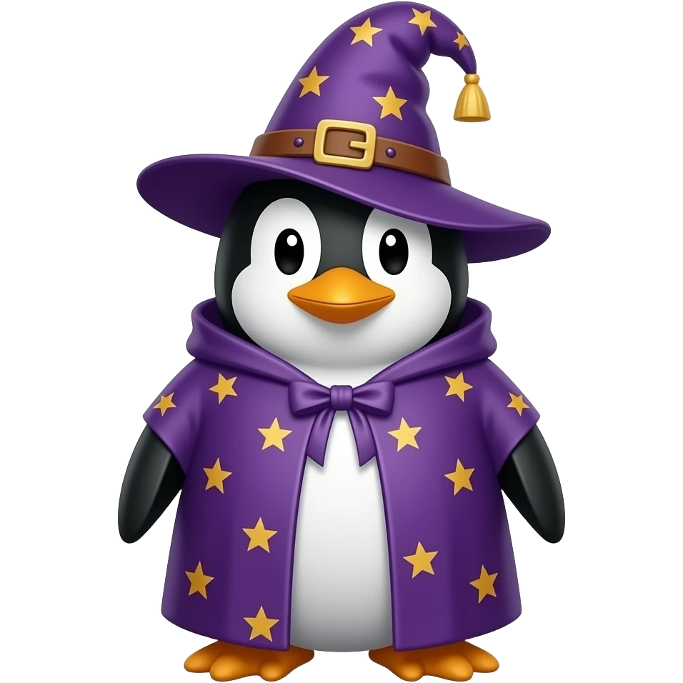 Penguin Wizard emoji