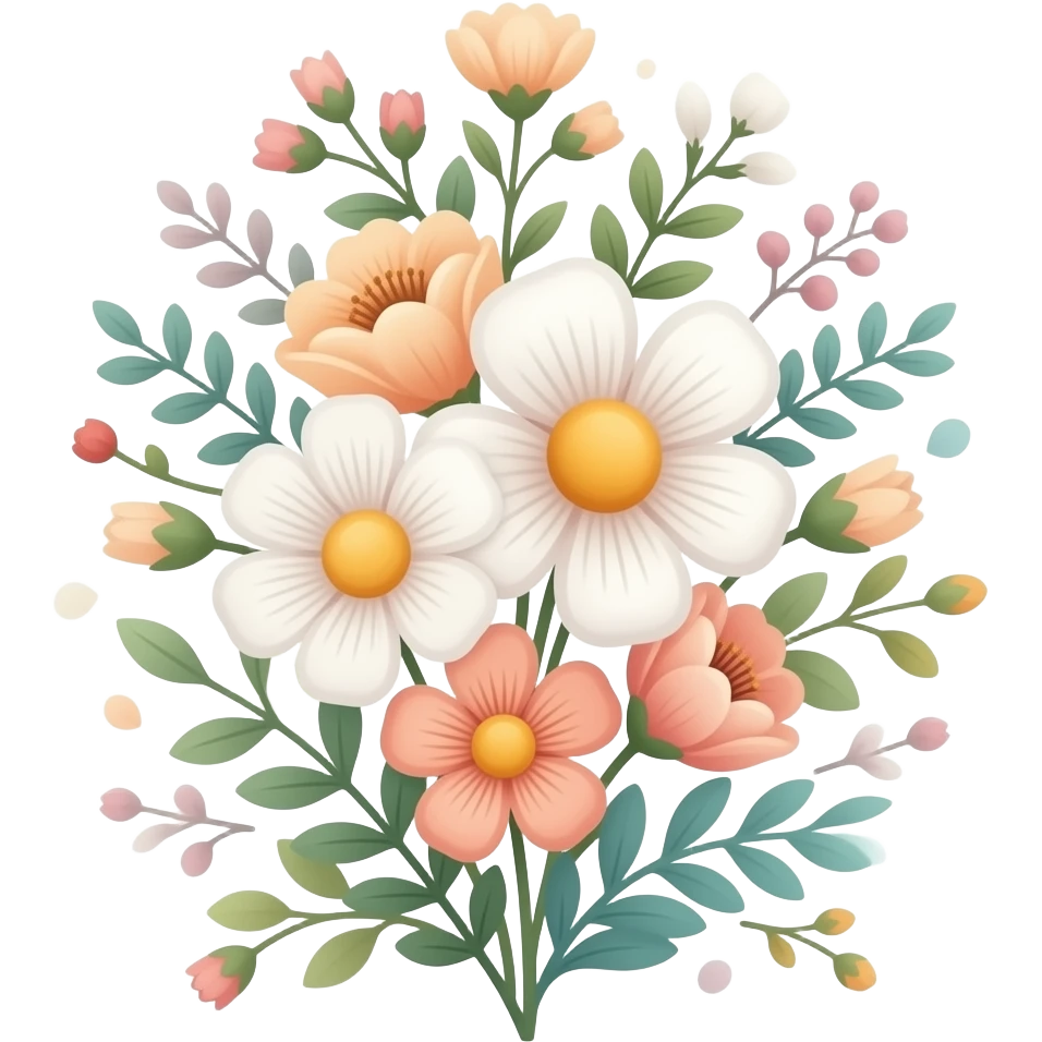Floral decor vertical line  clipart emoji