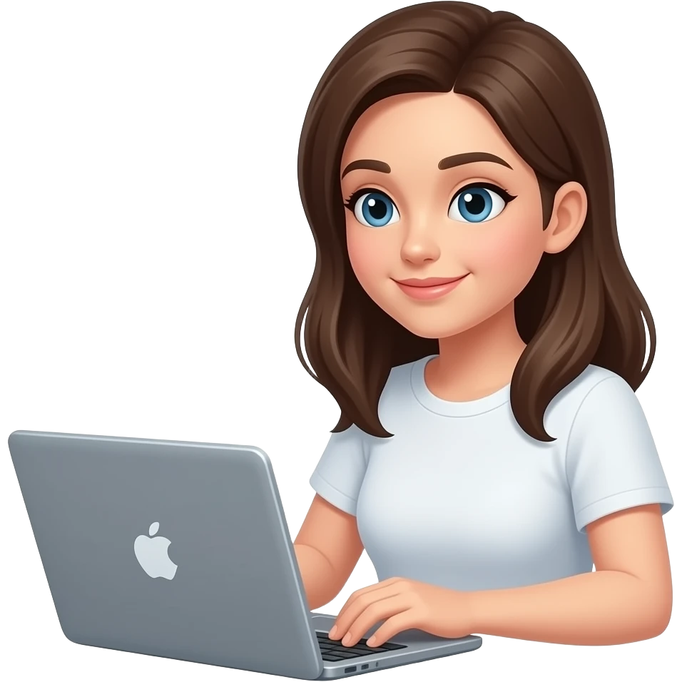 young female working on laptop emoji