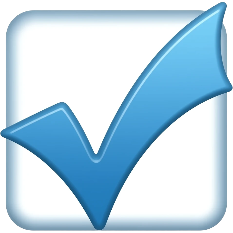 Check in blue emoji