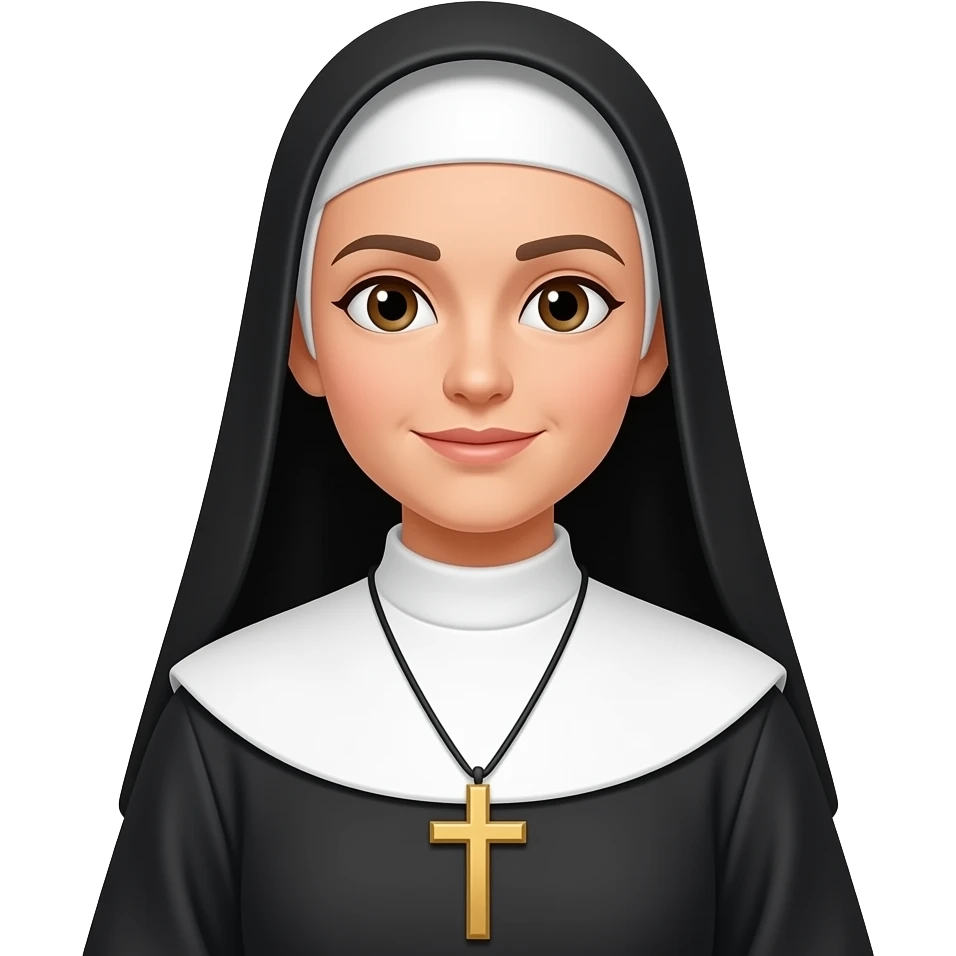 female priest not a nun simple emoji