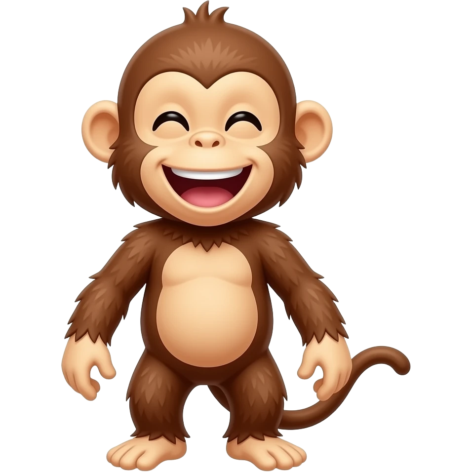 create a monkey laughing emoji