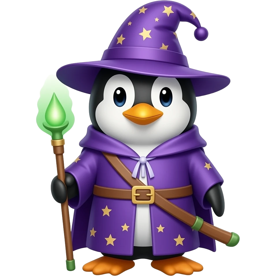 Penguin Wizard emoji