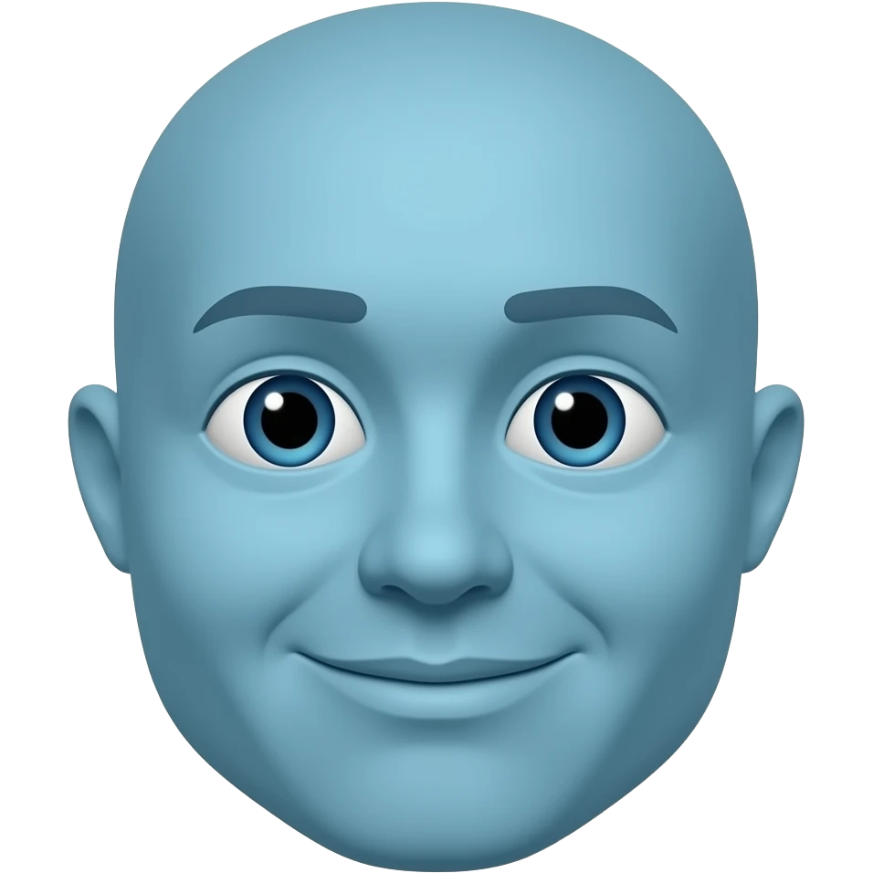 Blue face emoji