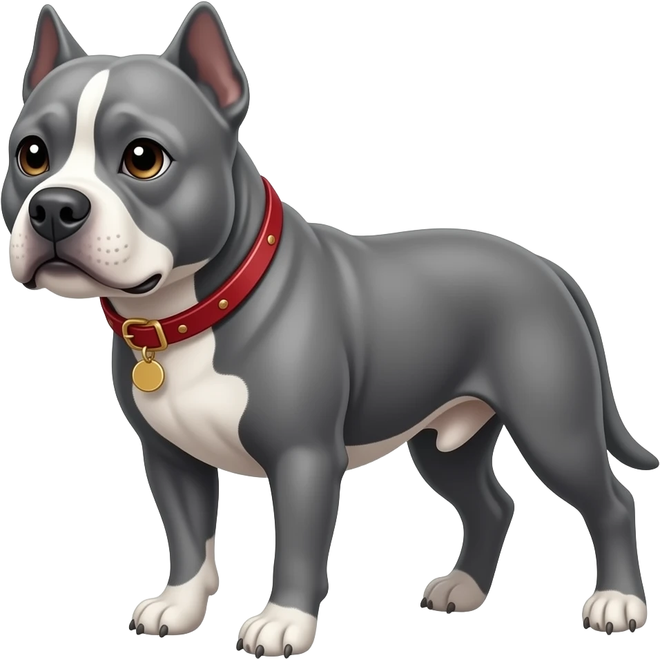gray american pitbull emoji