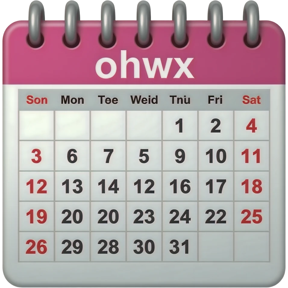 calender pink emoji