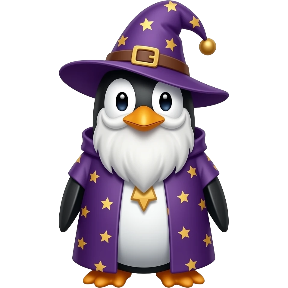 Penguin Wizard emoji