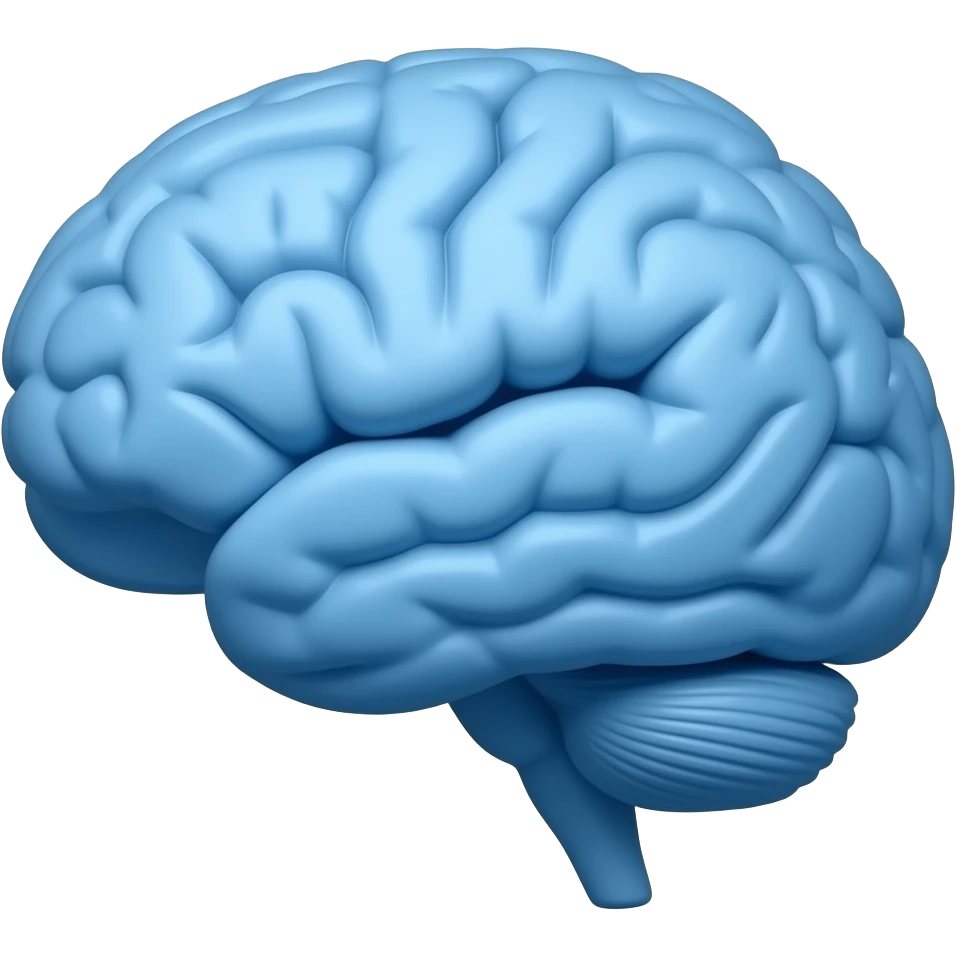 blue brain symbol emoji