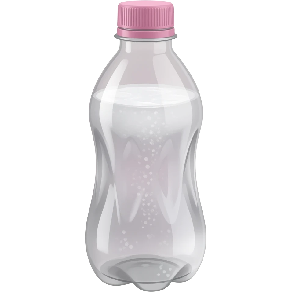 Refreching ice cold water bottle pink emoji