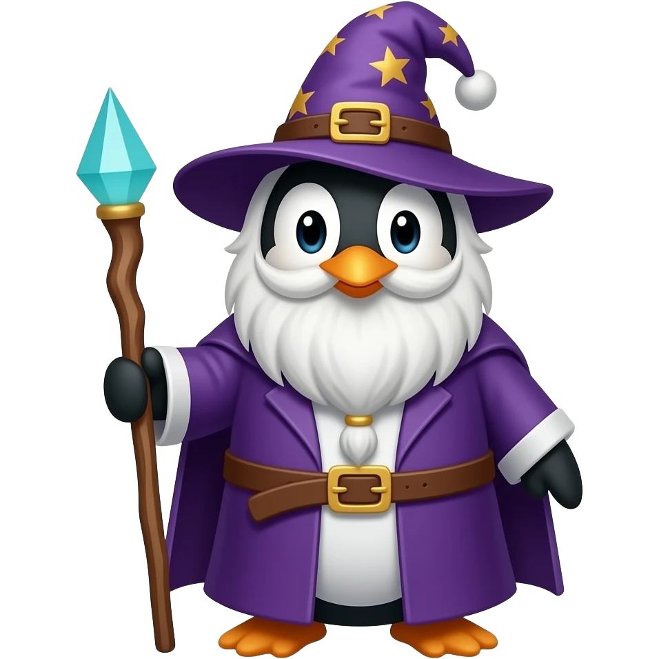 Penguin Wizard emoji