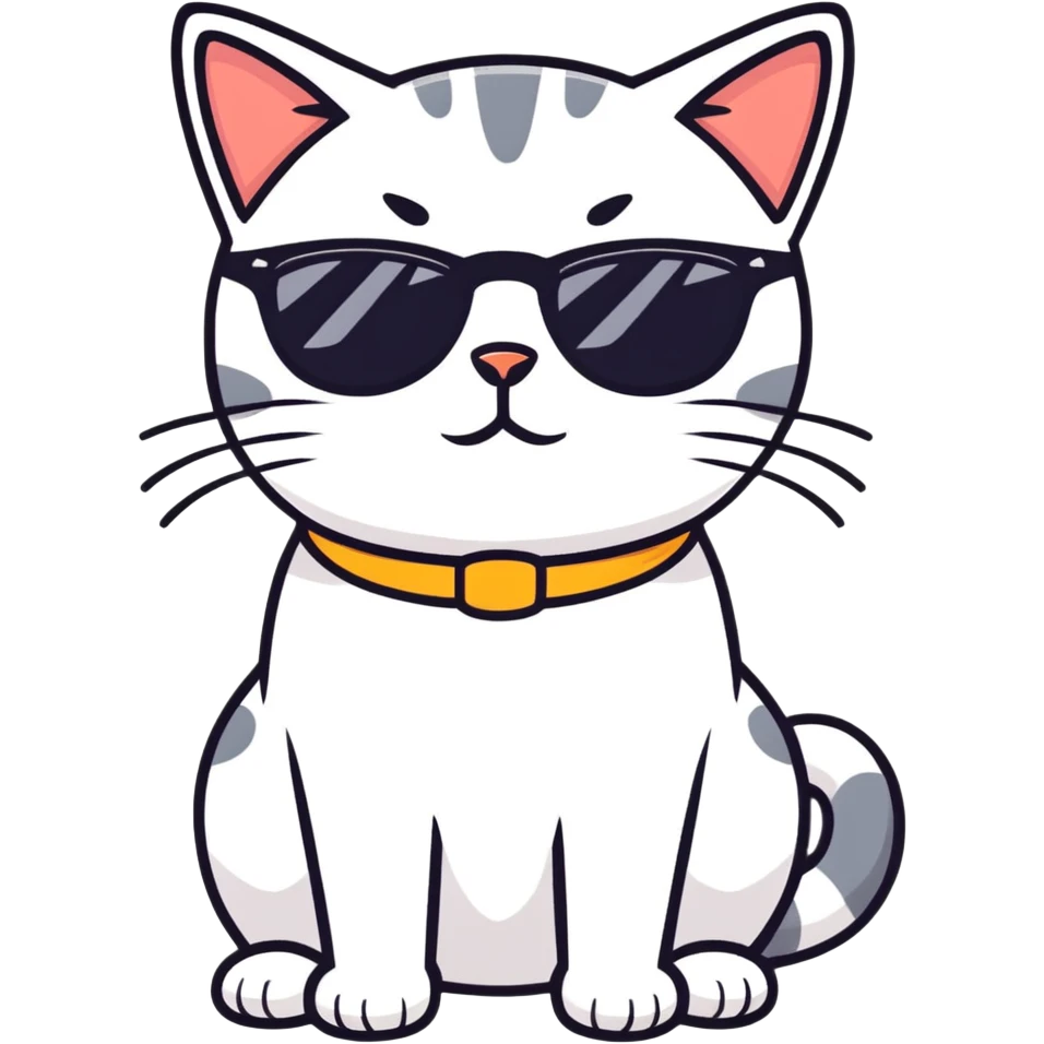 Cat with sunglasses emoji