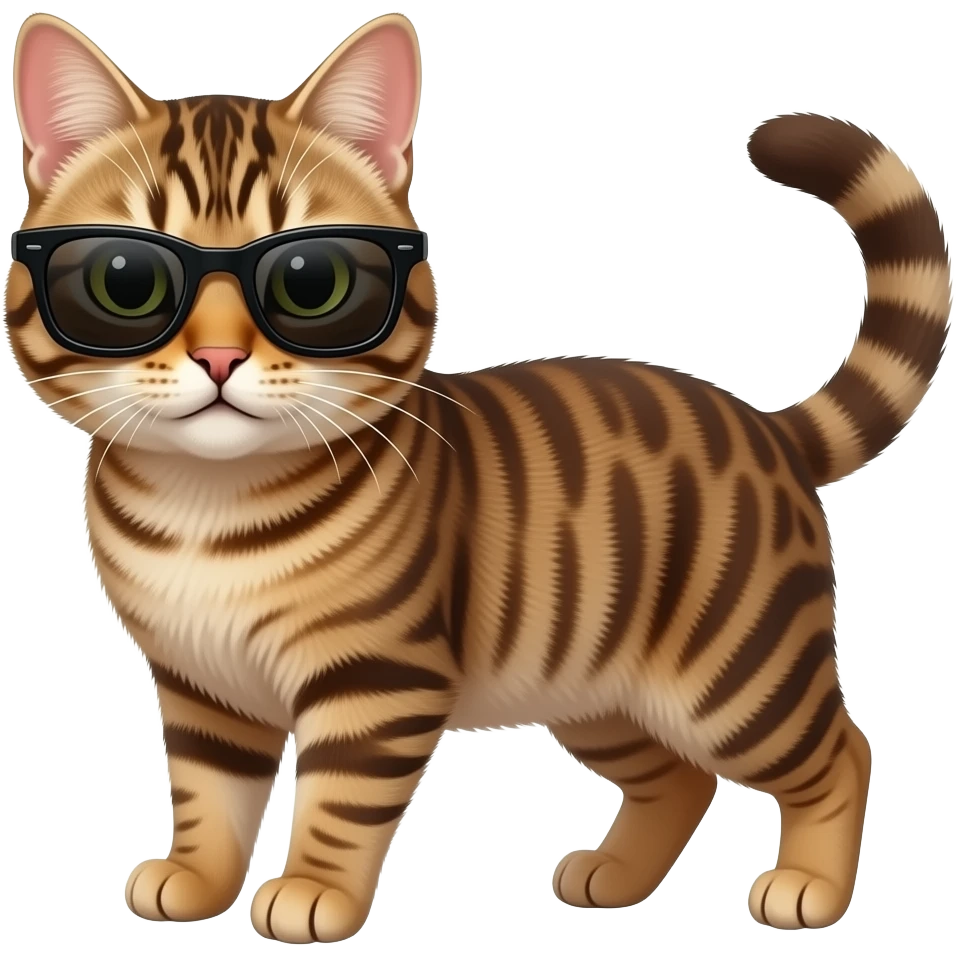 Cat wearing sunglasses emoji | AI Emoji Generator