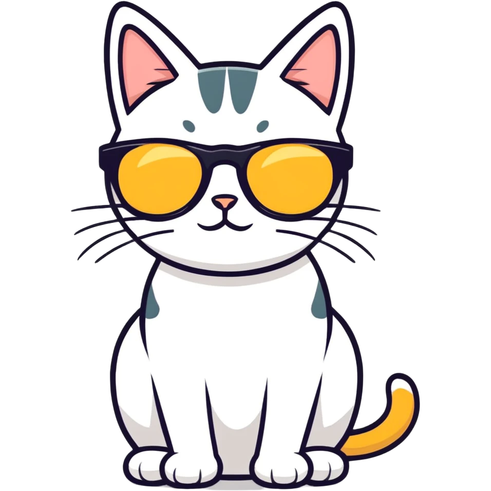 Cat with sunglasses emoji