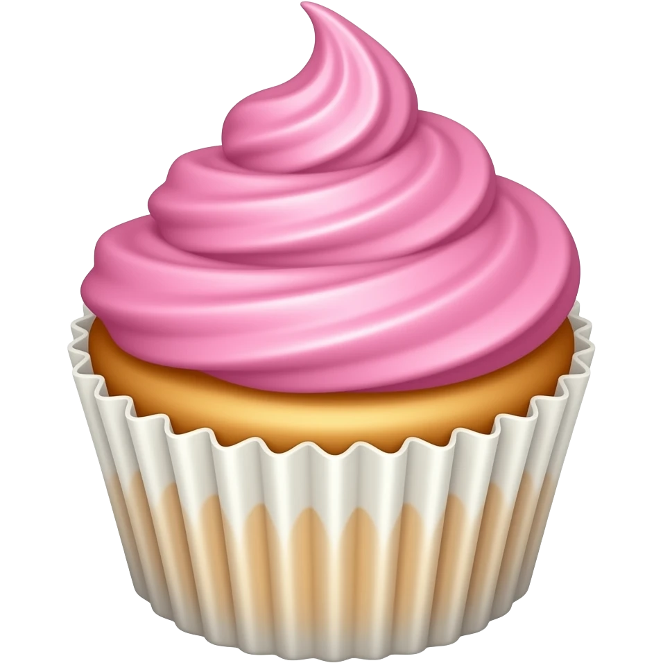 Cupcake with pink icing emoji