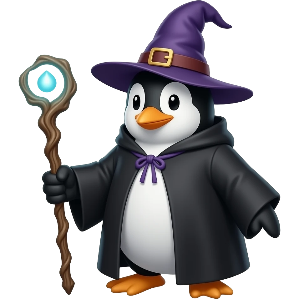 Penguin Wizard emoji