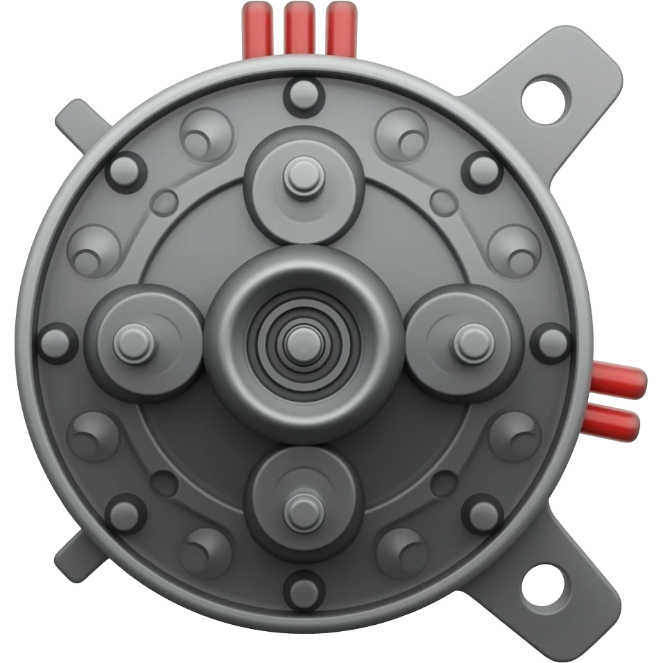 Mechanical Transformer Ram made of dark grey metal with black and red markings. emoji