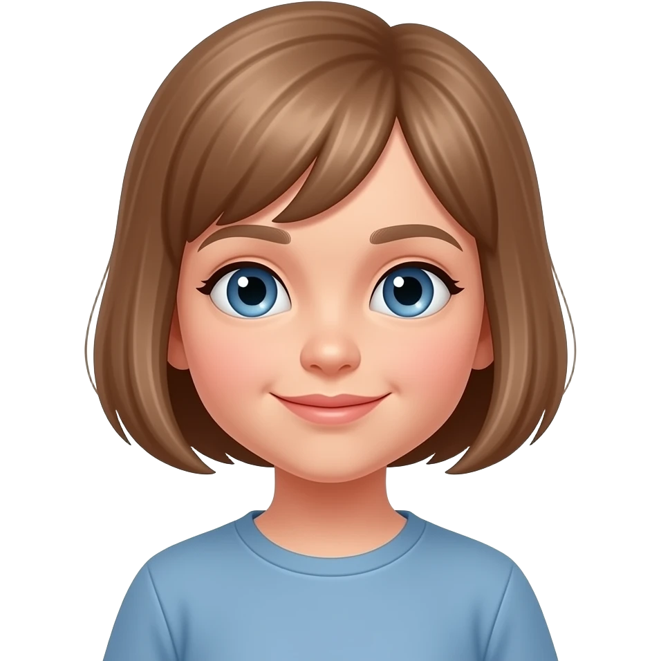 Tilly  6 years oldblue eyes light short brown  hair emoji