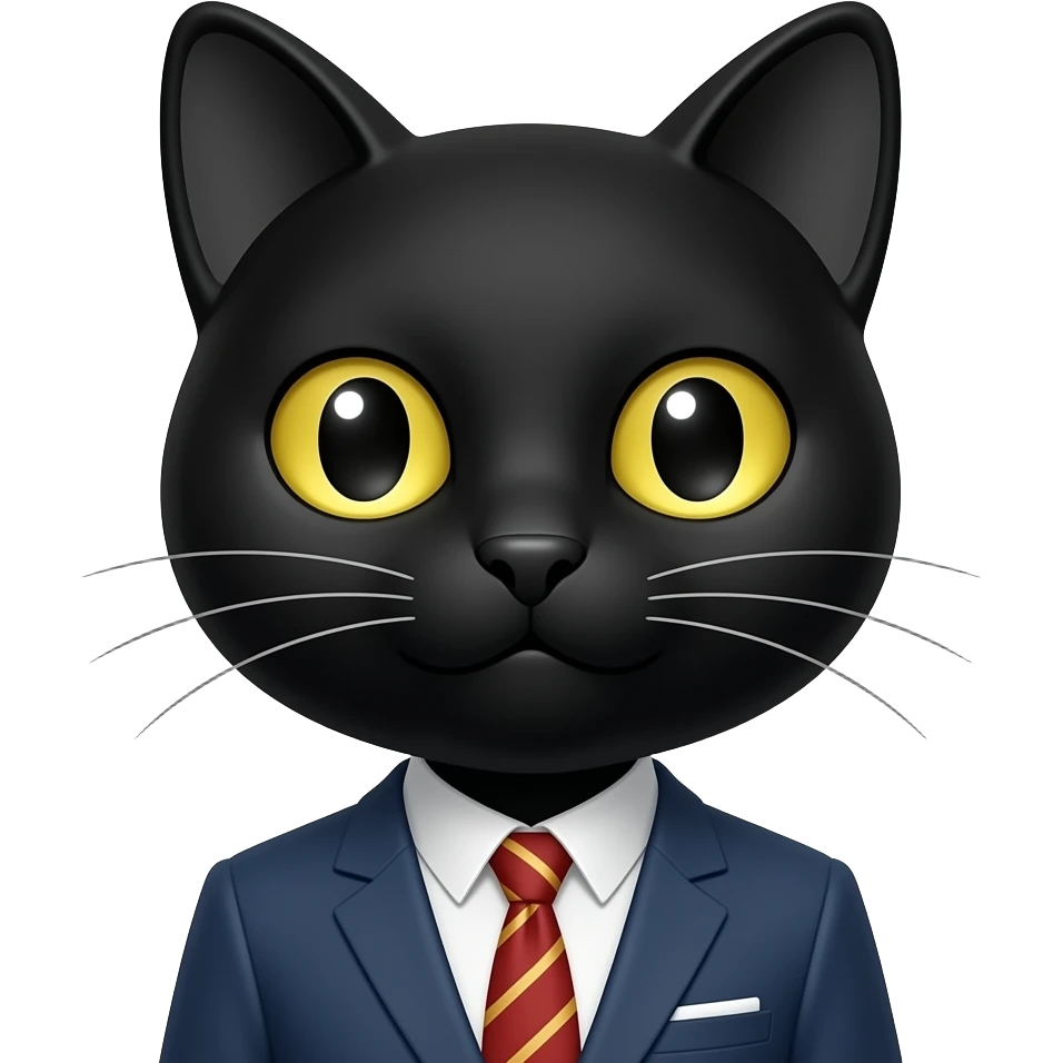 зроби вчителя в образі чорного кота emoji