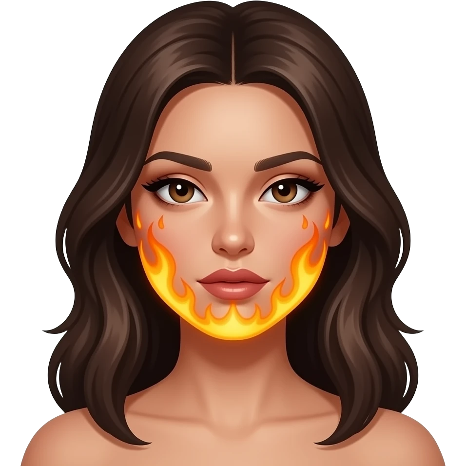 face hot emoji
