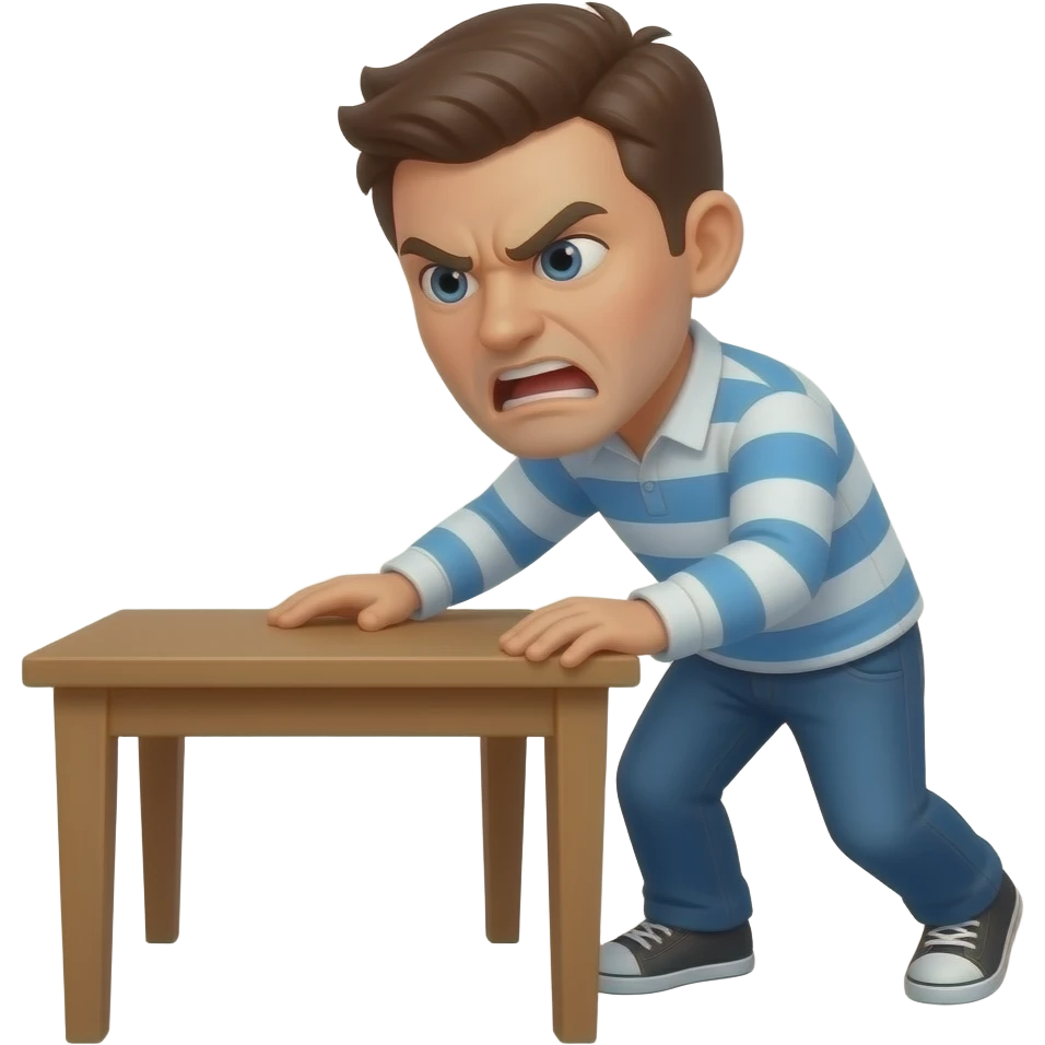 Flipping table angrily emoji