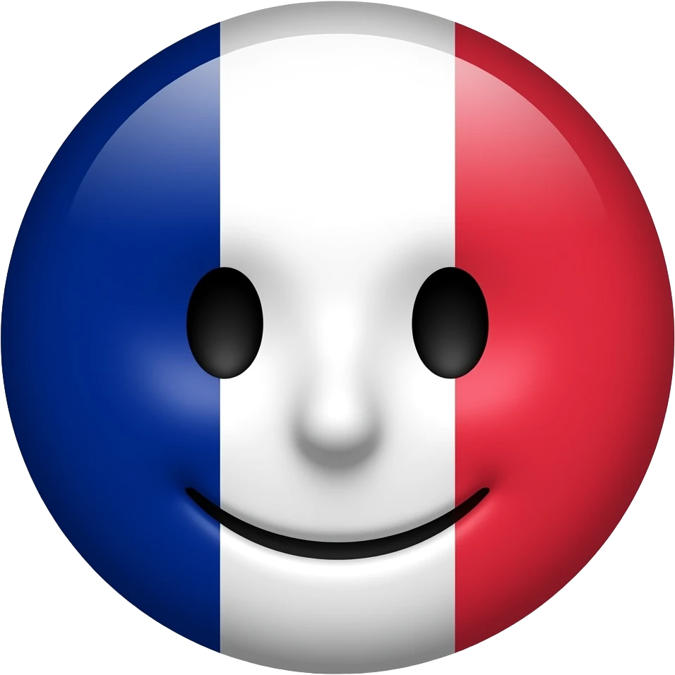 french flag with face\ emoji