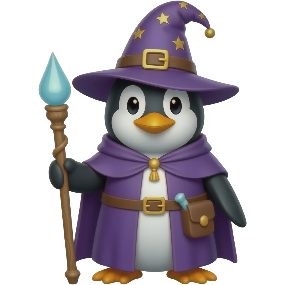 Penguin Wizard emoji