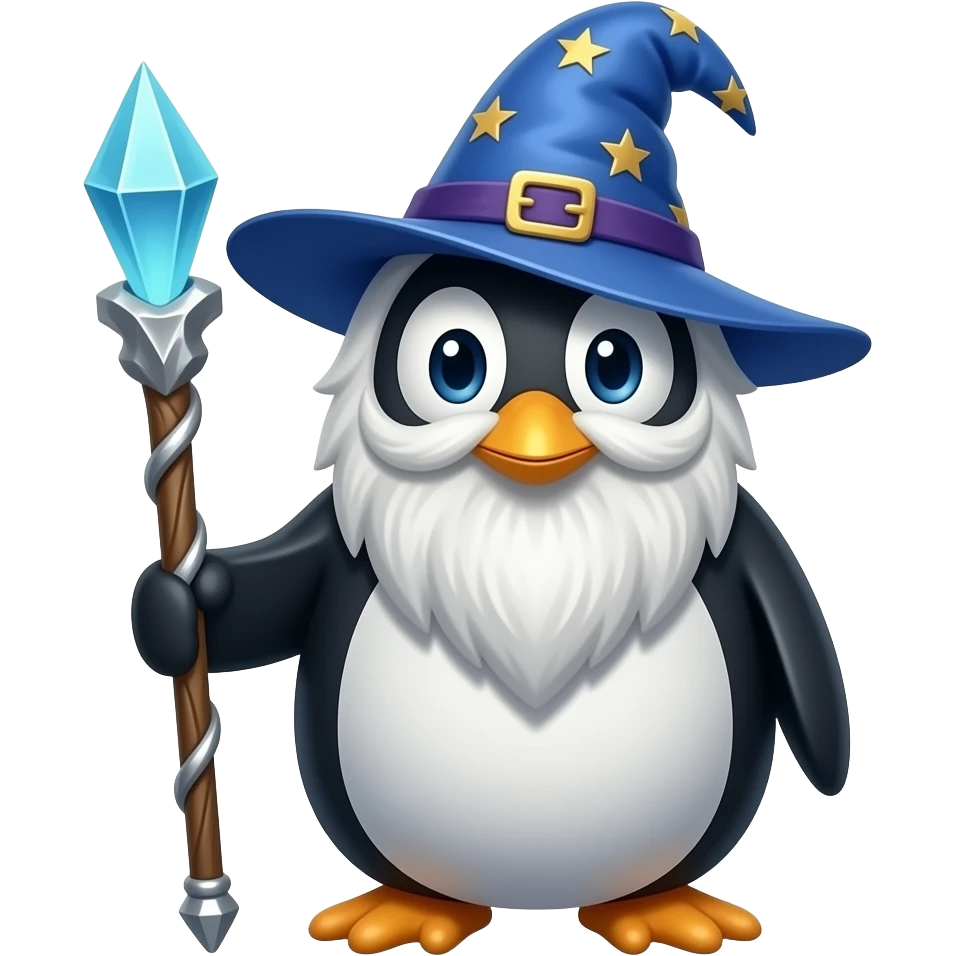 Penguin Wizard emoji