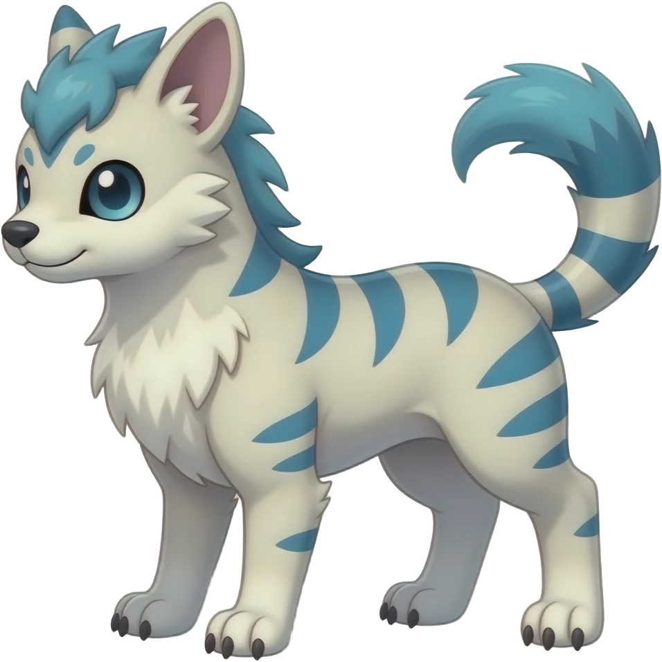 Pastel dusky edgy cool textured epic rough rowdy feral patterned digitigrade quadrupedal Luxray-Manectric-Sprigatito-Shaymin-Shinx-Fakémon-hybrid emoji