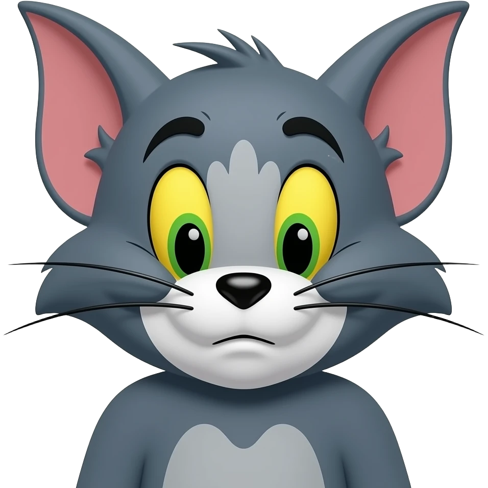 Tom & jerry, sad emoji