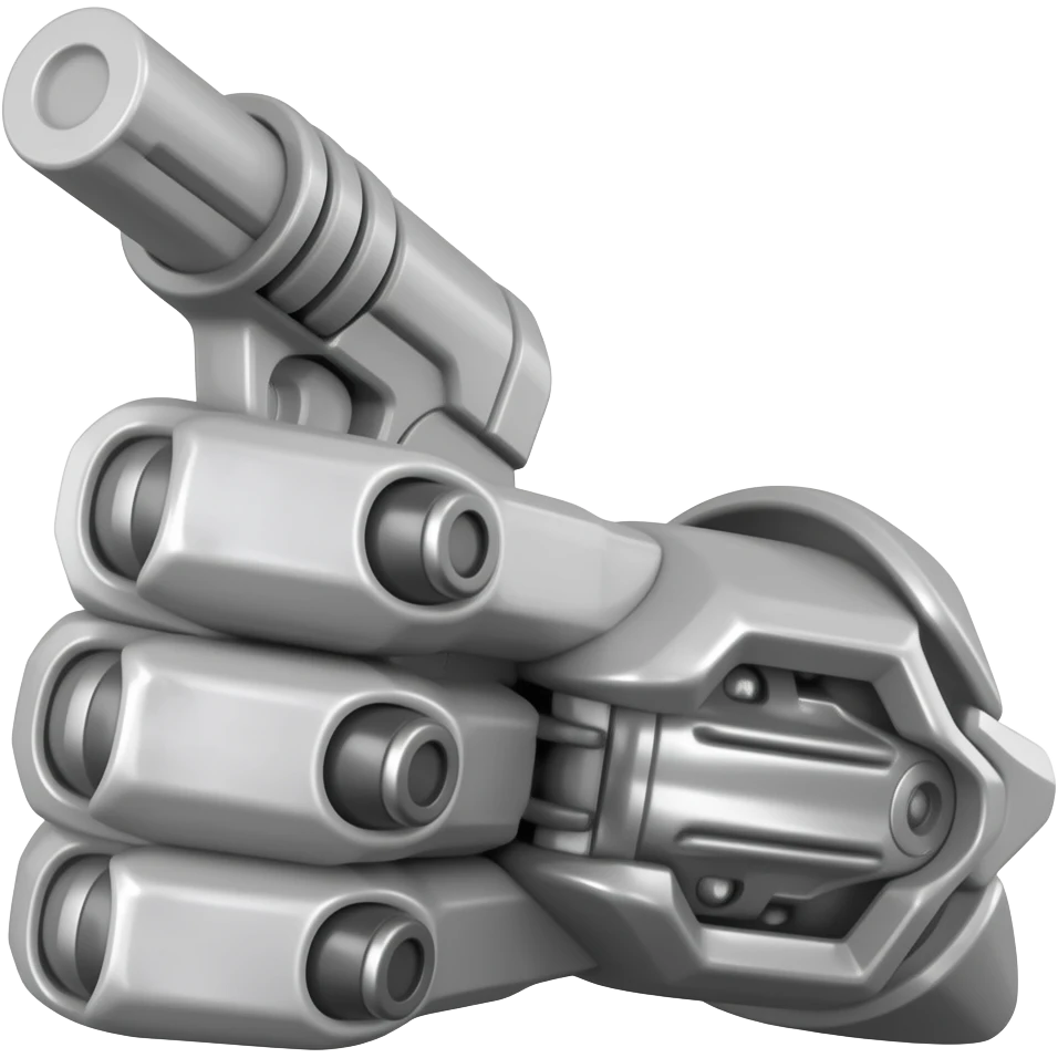 Right mech arm with gun on side emoji