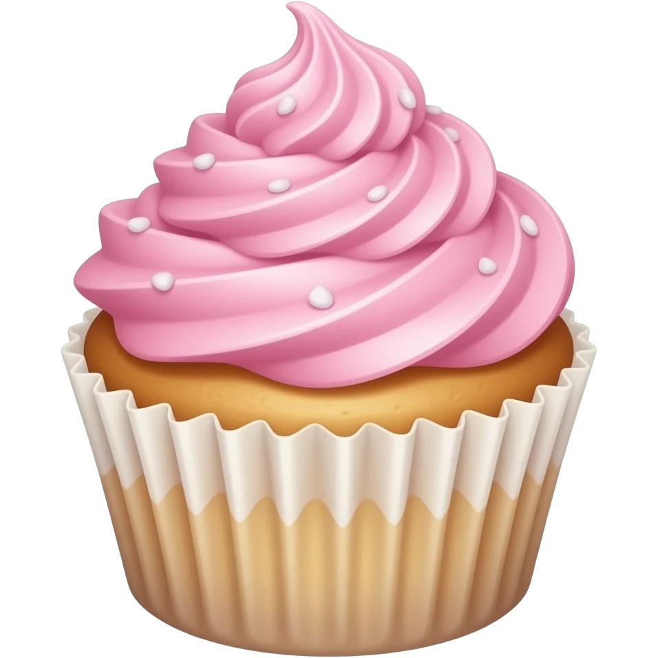Cupcake with pink icing emoji