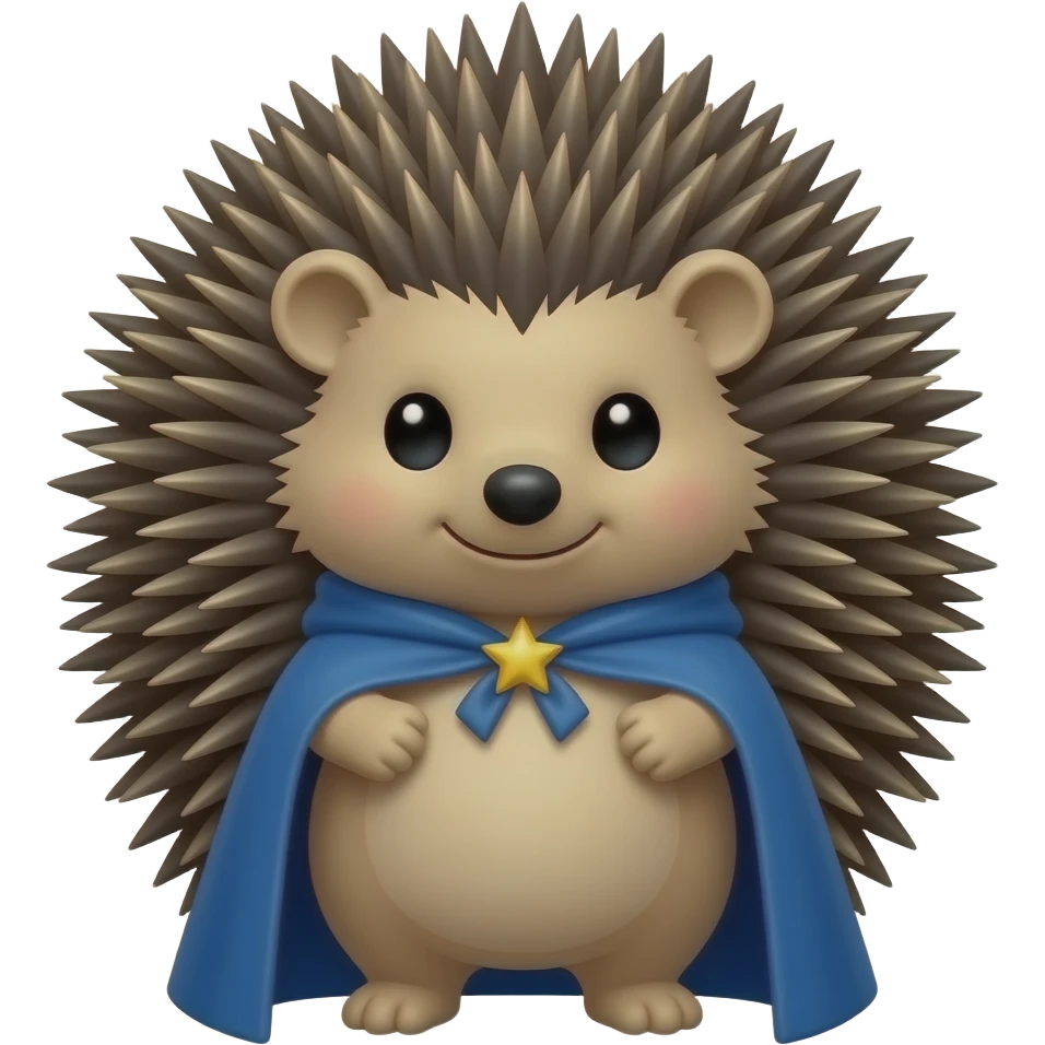 wizard hedgehog blue cape emoji