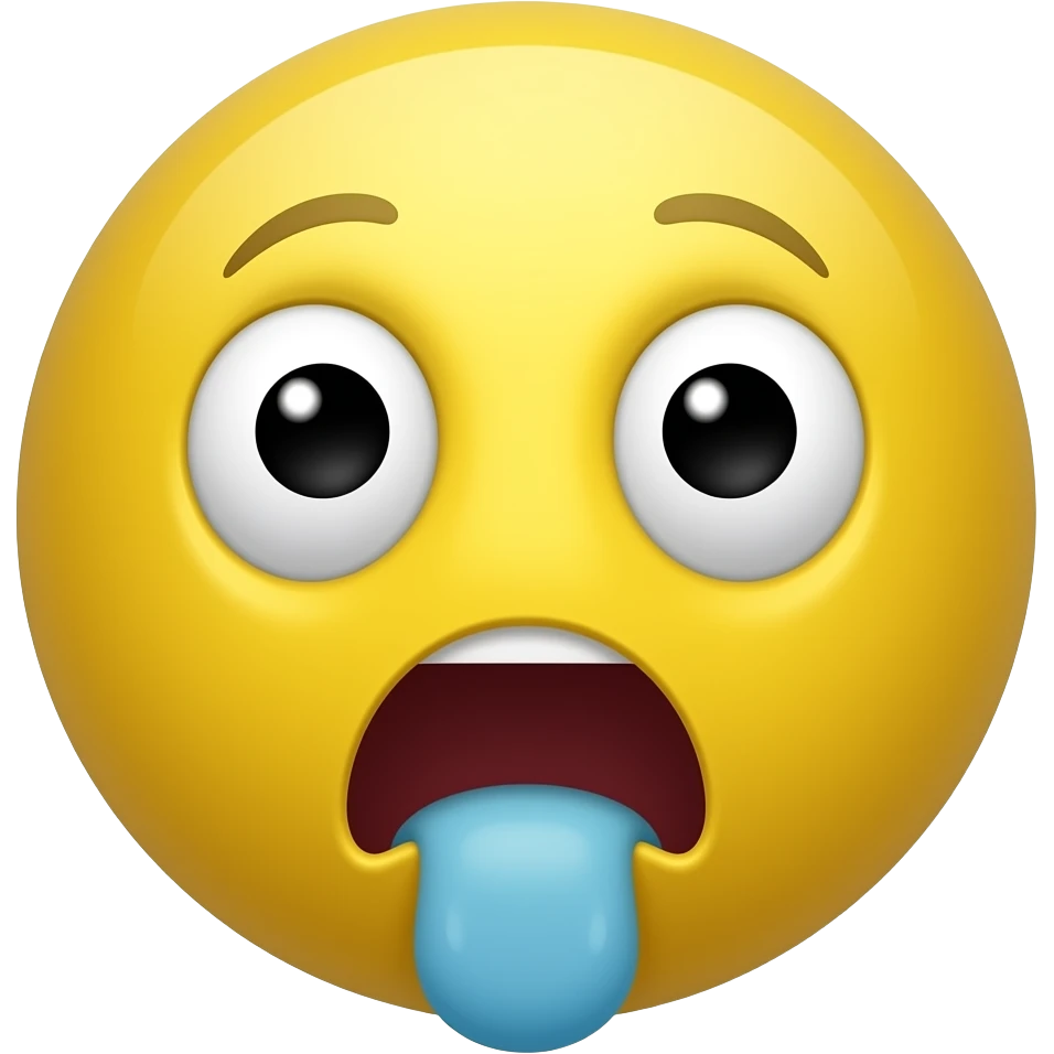 round yellow emoji cannot breath emoji