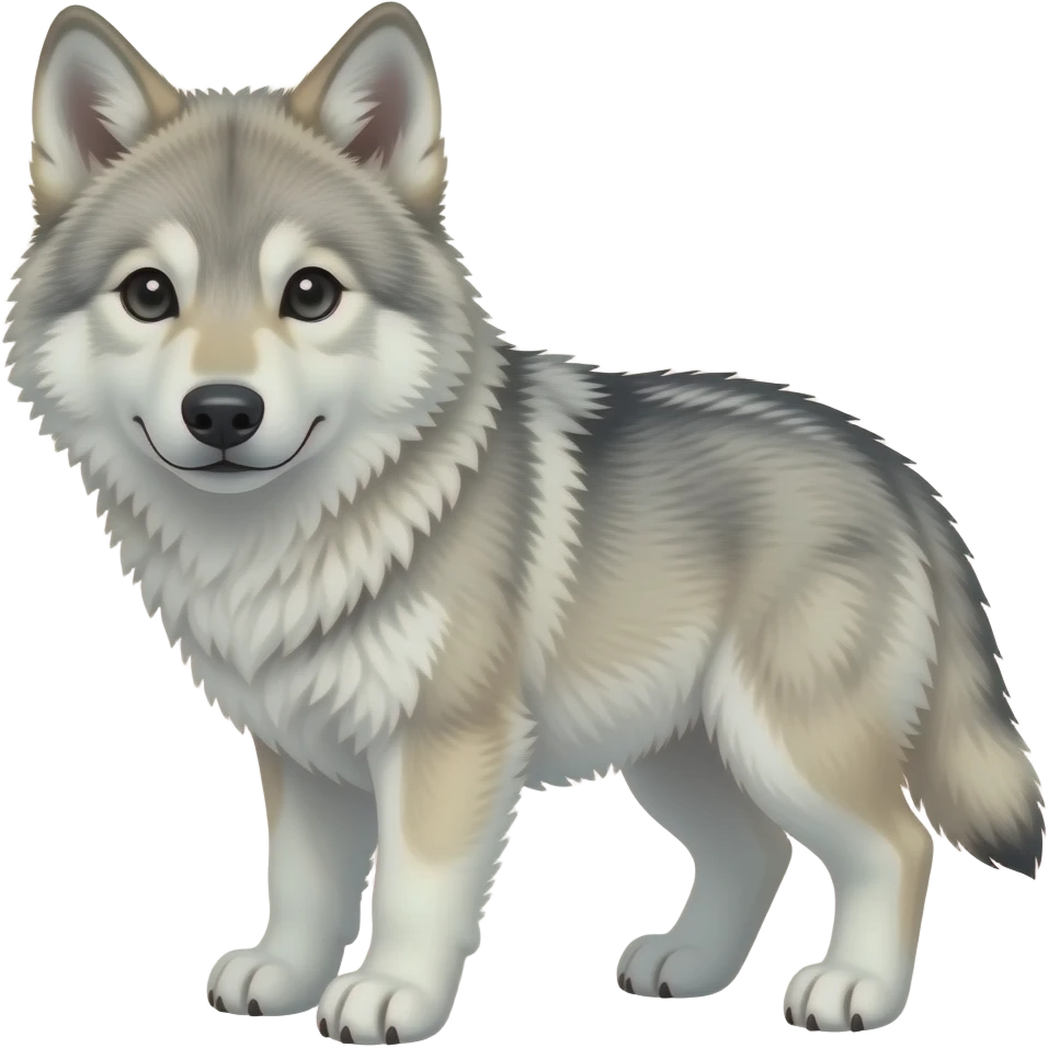 A arctic wolf pup emoji